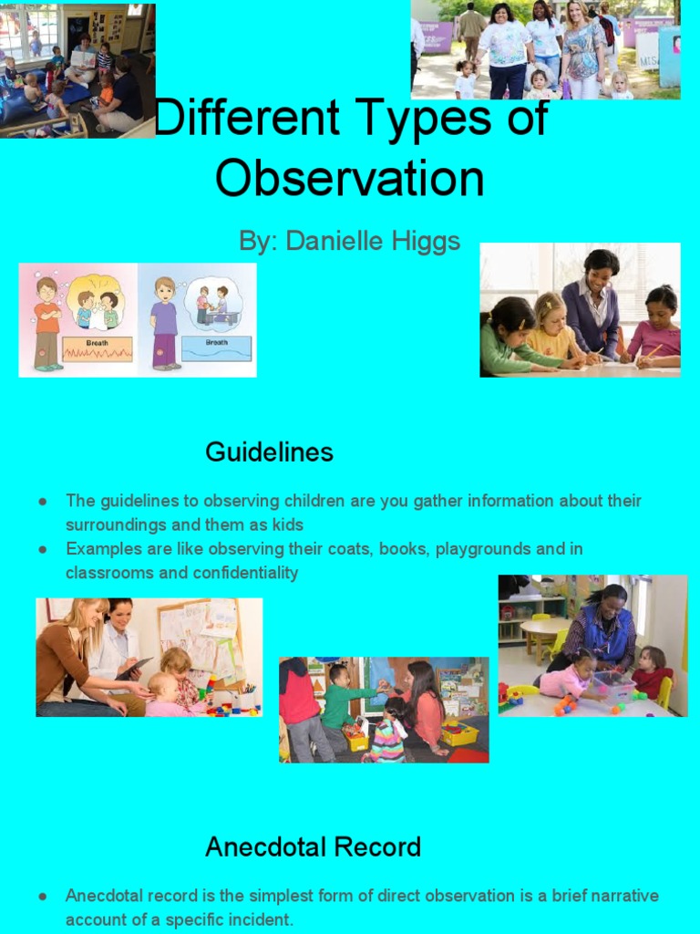 Observation Methods for Child Assessment | PDF | Self-Improvement
