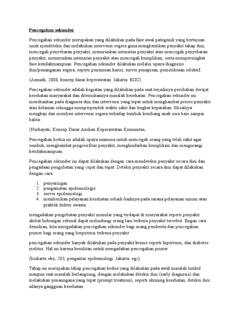 Pencegahan Primer Sekunder Tersier Pdf