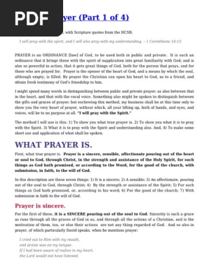 What It Is To Pray With The Spirit John Bunyan Modernized God The Father Prayer