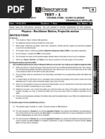 Clinic Class Test 1 P E
