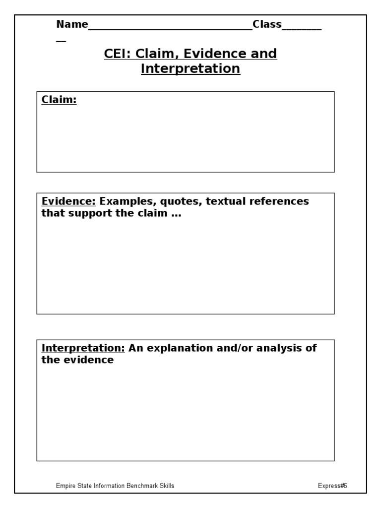 Express6-Cei-Claim Evidence and Interpretation | PDF