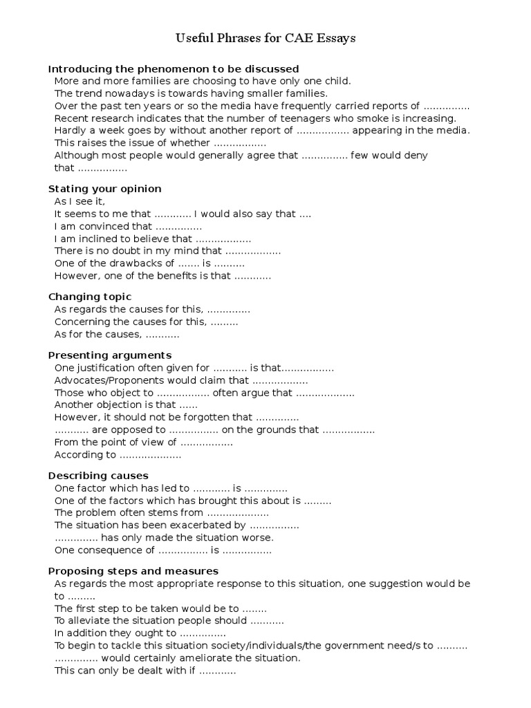 C1 essay phrases picture