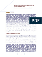 Declaración Mundial Por La Educacion Holista para El Siglo XXI