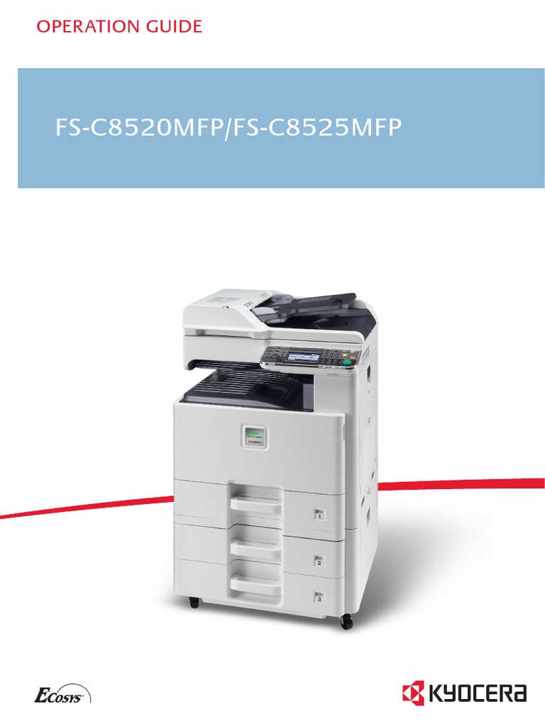 KYOCERA FS-C8520MFP MANUAL | Image Scanner | Fax