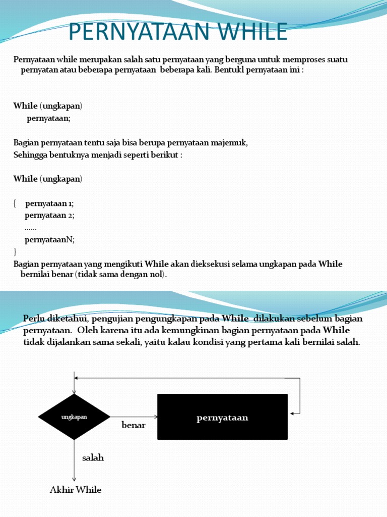 Panduan Pernyataan While dalam Pemrograman | PDF