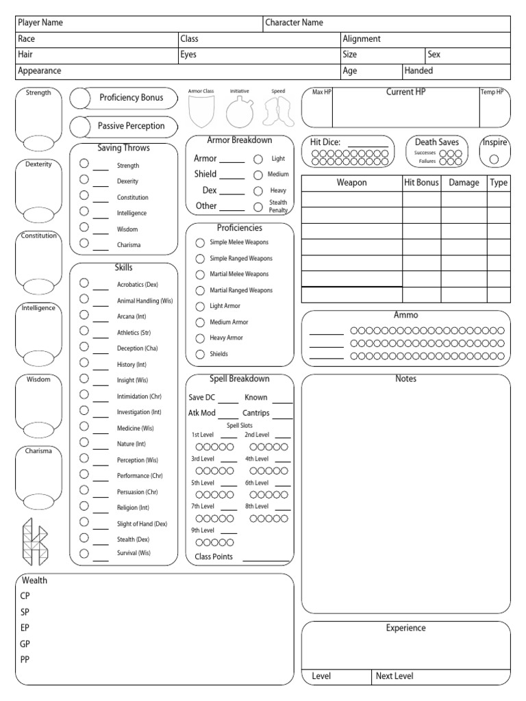 D&D Character Sheet: Forgery Kit Info | PDF | Law