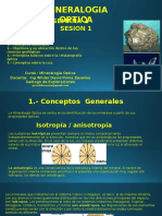 Sesion 1.- Mineralogia Optica Conceptos - Objetivos