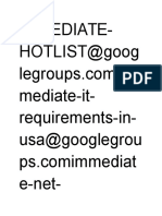 Immediate-HOTLIST@goog Mediate-It - Requirements-In - Usa@googlegrou E-Net