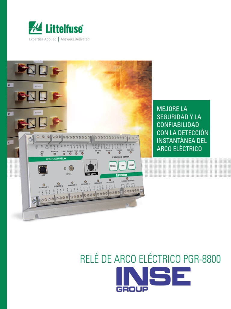 Littelfuse Relays PGR 8800 Arc Flash Brochure Spanish 01 PDF Relé