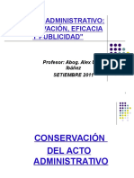 El Acto Administrativo - Conservación y Eficacia