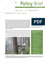 Policy Brief on Ecosystem services