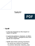 Tariff Terminology