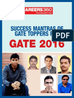 Success Mantras of GATE Toppers For GATE 2016