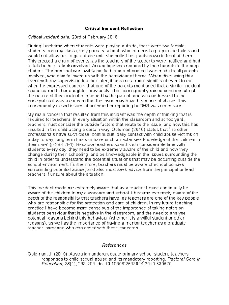 Critical incident analysis framework image