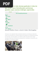 Biomethanation in India