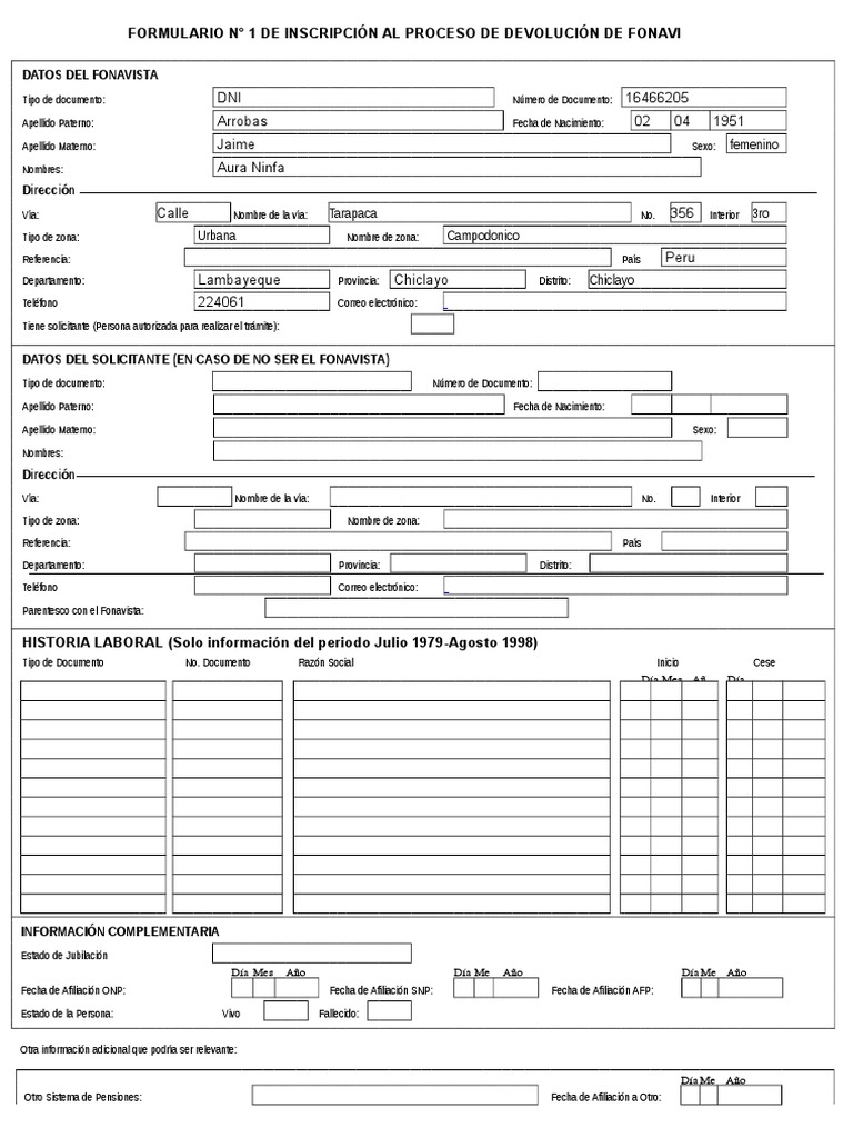 Formulario 1 FONAVI PDF