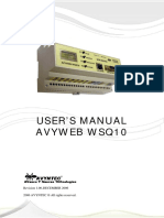 User'S Manual Avyweb Wsq10: Revision 1.00, DECEMBER 2006 2006 AVYNTEC ® All Rights Reserved