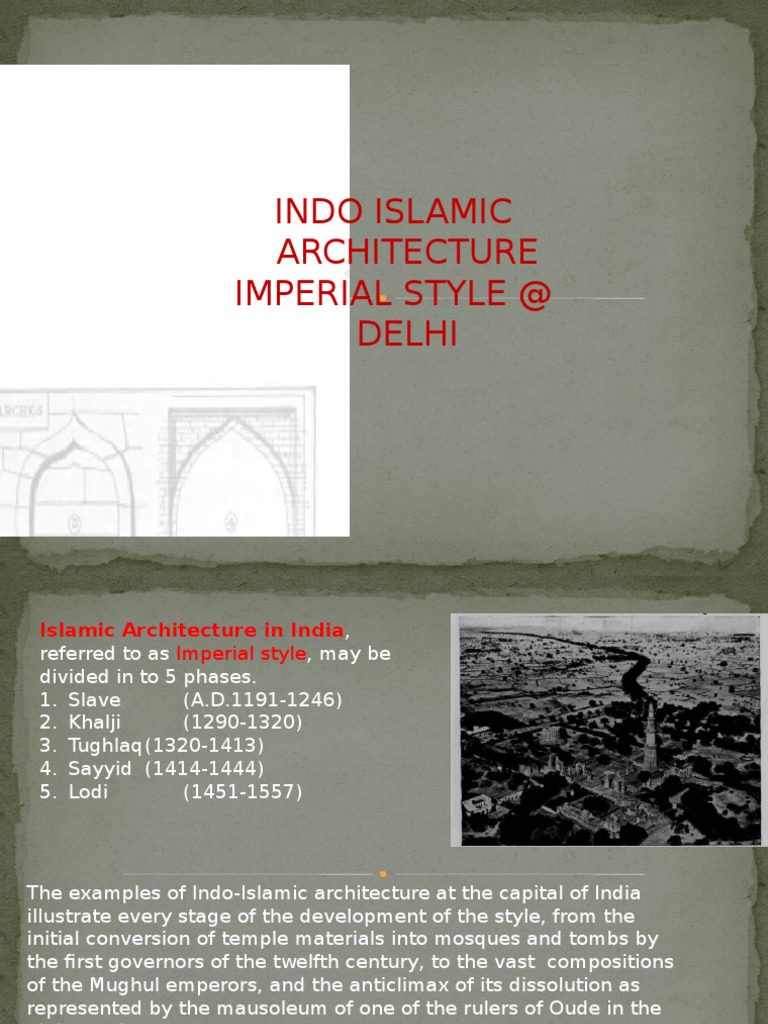 Indo Islamic Architecture | PDF | Architectural Elements ...