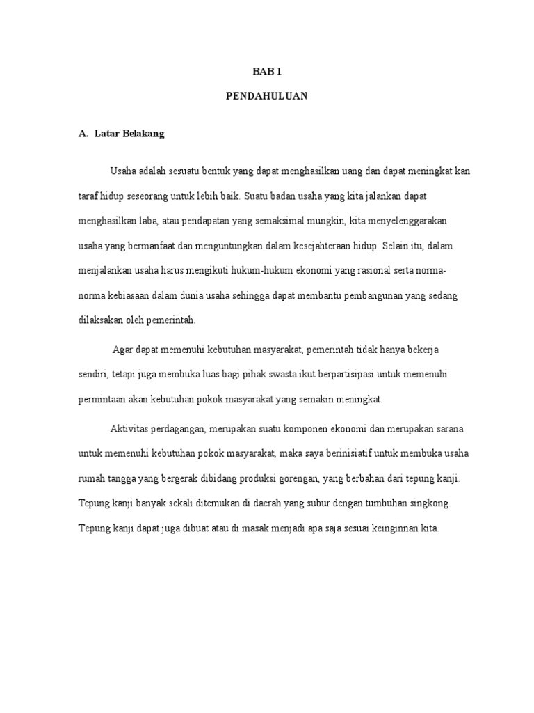 Contoh Proposal Usaha Makanan Ringan Docx
