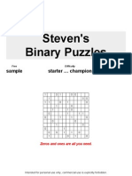 Binary Puzzles Sample