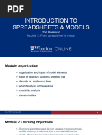 Module 2 Introduction To Spreadsheets - Models PDF