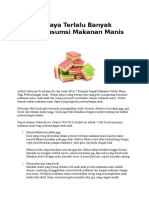 Bahaya Terlalu Banyak Mengonsumsi Makanan Manis