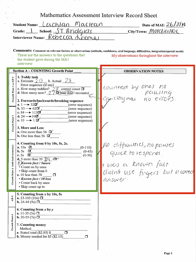 My Observations Throughout The Interview | PDF