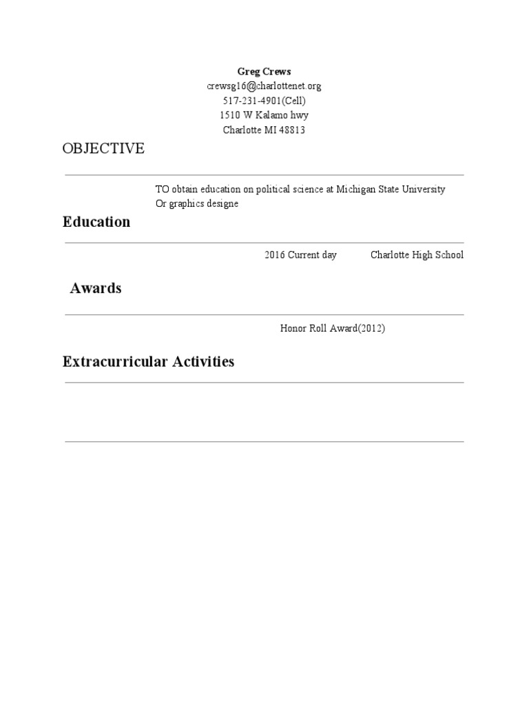 High School Student's Academic Goals | PDF | Sports & Recreation ...