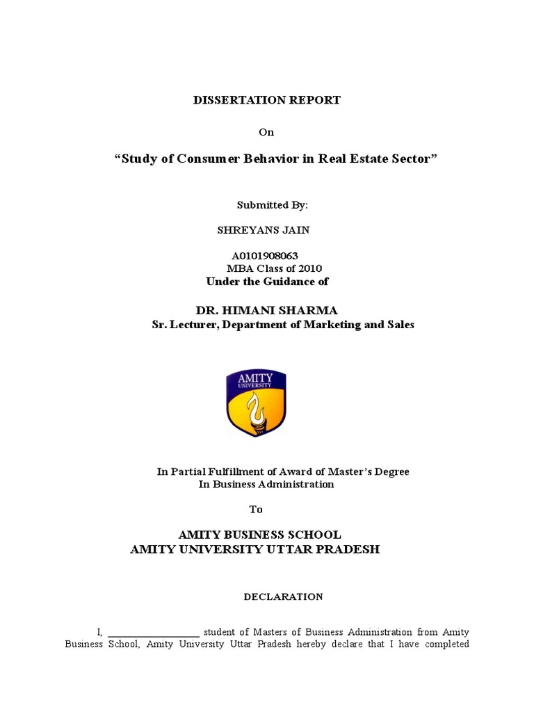 Dissertation of marketing image