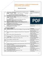 Súmula Curricular Candidato