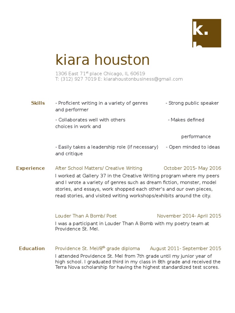 Aspiring Writer & Performer Profile | PDF | General Fiction