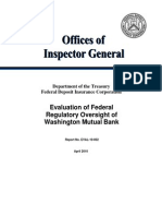 Evaluation of Federal Regulatory Oversight of Washington Mutual Bank April 2010