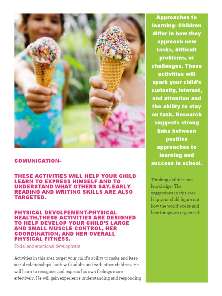 Essential Activities for Child Development | PDF | Wellness
