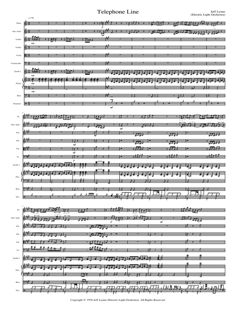 Telephone Line ELO Music Technology Musical Compositions