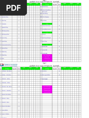 Checklist Stock ยา Er ใหม