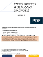 Screening Process For Glaucoma Diagnosis: Group 5