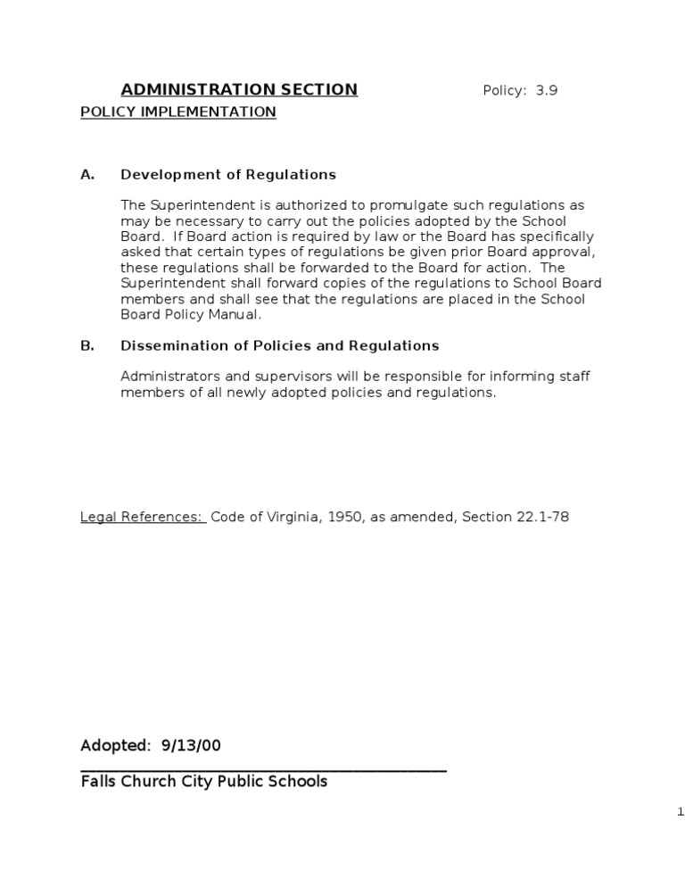 School Board Policy Implementation Guide | PDF