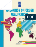 Booklet Recognition of Foreign Qualifications de france