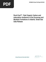 Download Rock Eval Total Organic Carbon and Adsorption Isotherms of the Duvernay and Muskwa Formations in Alberta Shale Gas Data Release - OFR 2010-04 by Alberta Geological Survey SN31329431 doc pdf