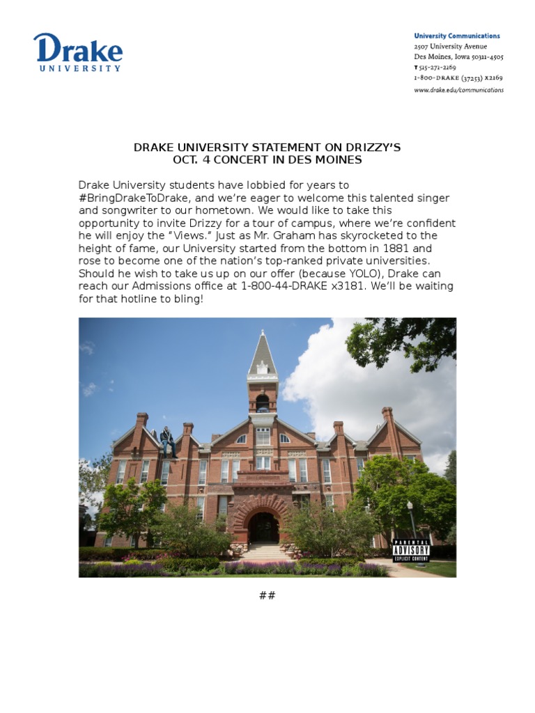 Drake University Statement | PDF