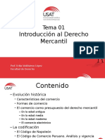 Tema 01 - Introducción Al Derecho Mercantil