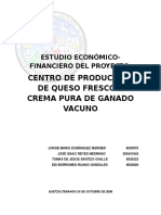 Estudio Financiero Queso y Crema