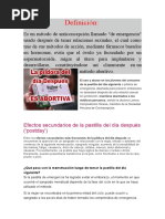 Analisis de La Prohibicion de La Pastilla Del Dia Siguiente