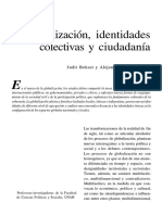 Bokser, J. Globalización e Identidades Colectivas