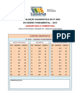 1a Avaliacao Diagnostica Do 5o Ano 2015 GABARITO COMENTADO