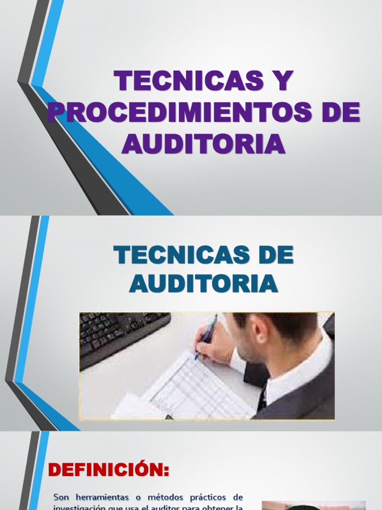 Técnicas y Procedimientos de Auditoría | PDF | Contralor | Auditoría ...