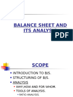 Balance Sheet and Its Analysis