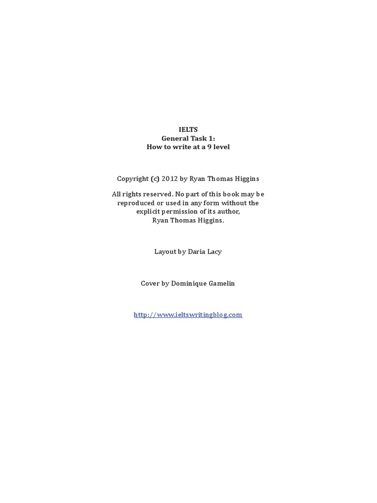 IELTS General Task 1 Letter Writing Guide | PDF | Games & Activities ...