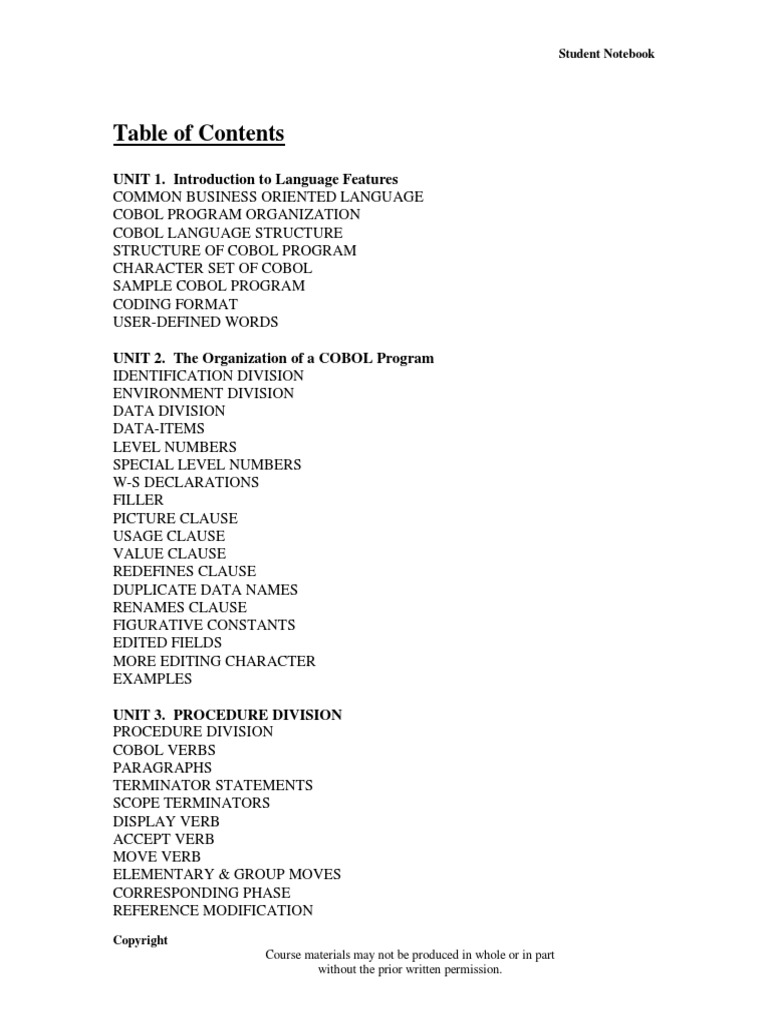 IBM Mainframe - Cobol Material PDF | PDF | Computer Programming ...