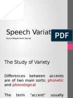 Differences Between Accents and Speech Variation